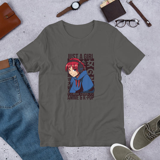 Girls Love K-pop and Anime t-shirt