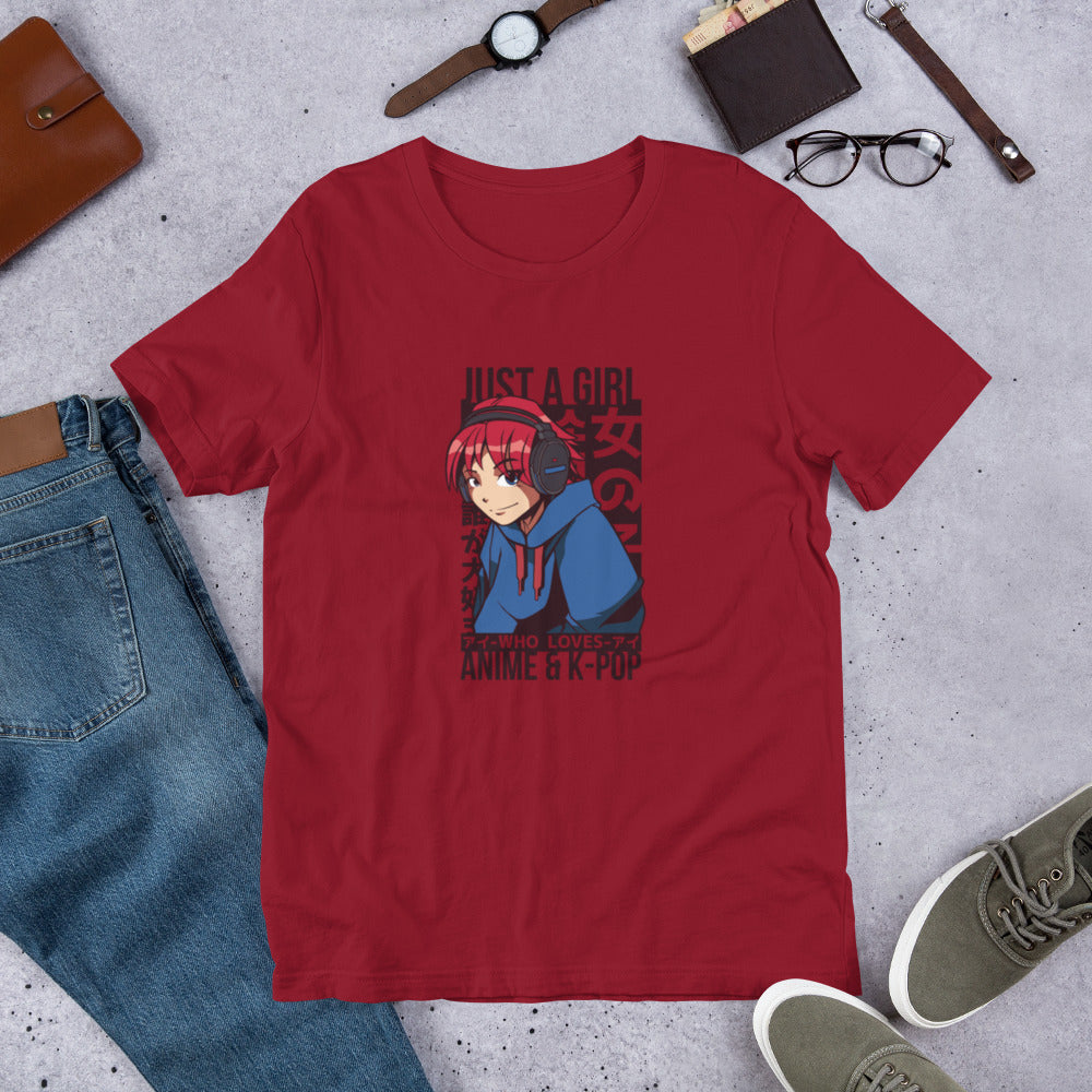 Girls Love K-pop and Anime t-shirt