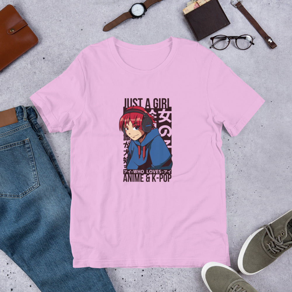 Girls Love K-pop and Anime t-shirt